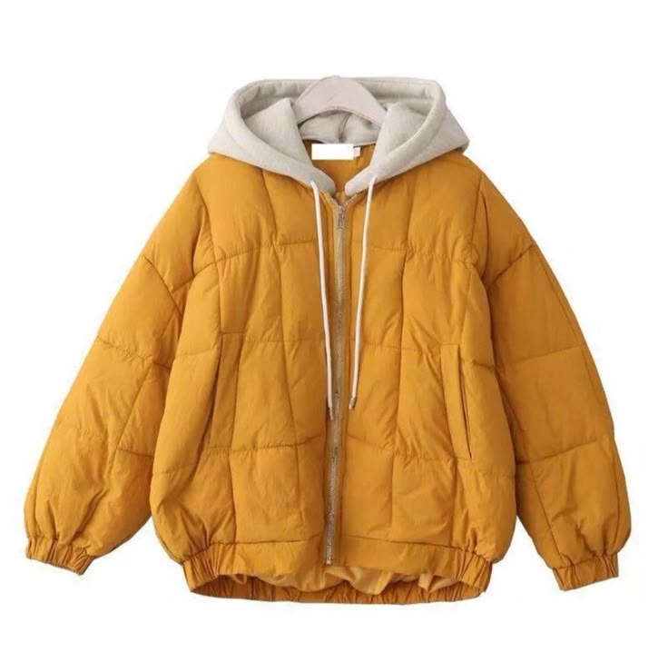 Jaket Puffer Hoodie Bulu Unisex