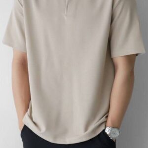 V Neck Short Sleeved T Shirt Casual Temperament Style